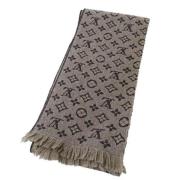 Pre-owned Wool scarves Louis Vuitton Vintage , Gray , Dames