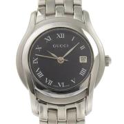 Pre-owned Stainless Steel watches Gucci Vintage , Black , Dames