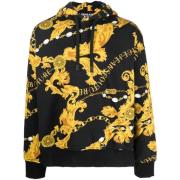 Zwarte Aw23 Heren Hoodie Versace Jeans Couture , Black , Heren