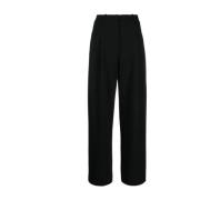 Zwarte casual broek voor mannen Emporio Armani , Black , Dames