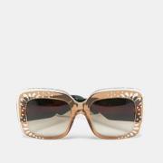 Pre-owned Acetate sunglasses Gucci Vintage , Brown , Dames