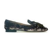 Fluwelen Loafer met Kwastjes Prosperine , Blue , Dames