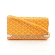 Pre-owned Canvas clutches Goyard Vintage , Orange , Dames