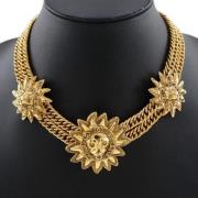 Pre-owned Metal necklaces Chanel Vintage , Yellow , Dames