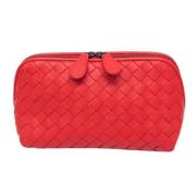 Pre-owned Leather pouches Bottega Veneta Vintage , Red , Dames