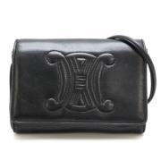 Pre-owned Leather celine-bags Celine Vintage , Black , Dames