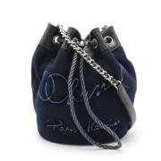 Pre-owned Wool shoulder-bags Chanel Vintage , Blue , Dames