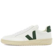 Witte & Groene Leren Sneaker Veja , White , Heren