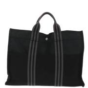 Pre-owned Canvas handbags Hermès Vintage , Black , Dames