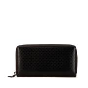 Pre-owned Leather wallets Gucci Vintage , Black , Dames