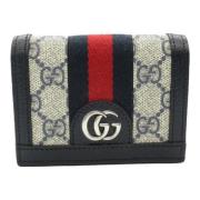 Pre-owned Leather wallets Gucci Vintage , Blue , Dames