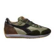 Vintage Style Sneaker Stone Washed Diadora , Green , Heren