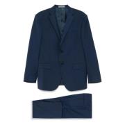 Stretch wollen pak Drop 7 Corneliani , Blue , Heren