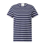 Klassiek Gestreept T-shirt Allude , Blue , Dames