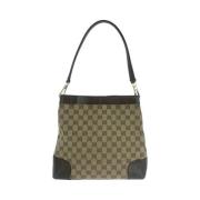 Pre-owned Canvas shoulder-bags Gucci Vintage , Brown , Dames