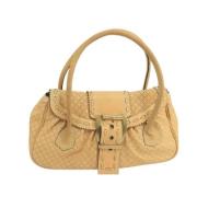 Pre-owned Leather handbags Celine Vintage , Beige , Dames