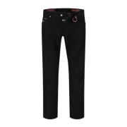 Zwarte katoenen jeans met stijlvolle stiksels Tramarossa , Black , Her...