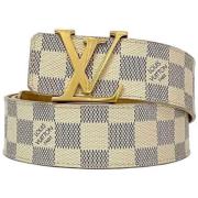 Pre-owned Canvas belts Louis Vuitton Vintage , White , Heren