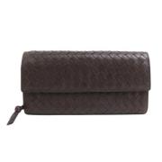 Pre-owned Leather wallets Bottega Veneta Vintage , Brown , Dames