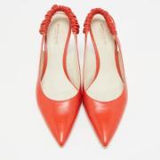 Pre-owned Leather heels Bottega Veneta Vintage , Orange , Dames