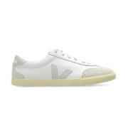 Witte Leren Sneakers met Natuurlijke Details Veja , White , Dames