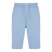 Katoenen shorts met flock Paris-logo Balmain , Blue , Heren