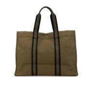 Pre-owned Canvas handbags Hermès Vintage , Brown , Dames