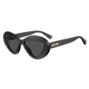 Stijlvolle zonnebril Mos076/S Kb7/Ir Moschino , Gray , Dames