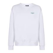 Flocked Sweatshirt Balmain , White , Heren