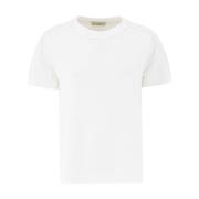 Geborduurde Crew-neck T-shirt voor de lente Panicale , White , Dames