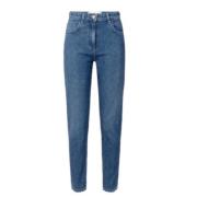 Sprankelende Paillet Denim Slim Fit Broek Elisabetta Franchi , Blue , ...