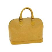 Pre-owned Leather handbags Louis Vuitton Vintage , Yellow , Dames