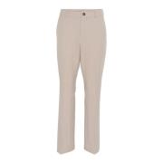 Bootcut Gestreepte Broek Cream , Beige , Dames