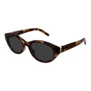 Klassieke Groene Lens Zonnebril Saint Laurent , Brown , Dames