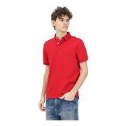 Rode Polo Shirt Klassiek Ontwerp Tommy Hilfiger , Red , Heren