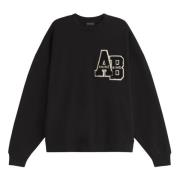 Zwarte Oversized Letterman Sweatshirt Anine Bing , Black , Dames