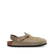 Beige Suède Slingback Sandaal met Hak Birkenstock , Beige , Dames