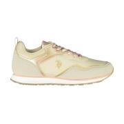 Beige Veterschoenen Stijlvol Print U.s. Polo Assn. , Beige , Dames