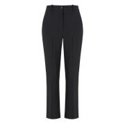 Zwarte Smokingbroek met Satijnen Banden Elisabetta Franchi , Black , D...