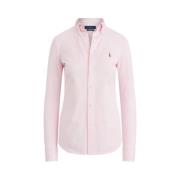 Slim FIT Gebreid Oxford Overhemd - Roze Ralph Lauren , Pink , Dames