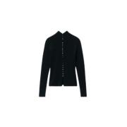 Zwarte cardigan met hoge hals Alexander Wang , Black , Dames