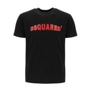 T-Shirt Dsquared2 , Black , Heren