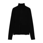 Zwarte Sweater Adda Hoge Hals Max Mara , Black , Dames