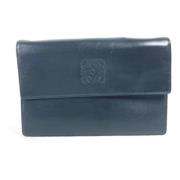 Pre-owned Leather clutches Loewe Pre-owned , Blue , Dames