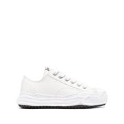 Off White Canvas Sneaker met Neuskap Mihara Yasuhiro , White , Heren