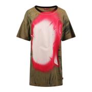 Gelaagde T-shirt jurk met print Diesel , Multicolor , Dames