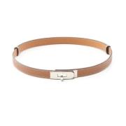 Pre-owned Leather belts Hermès Vintage , Brown , Dames