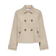 Korte Trenchcoat April Life Only , Beige , Dames