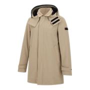 Heren Parka Zand Geïsoleerde Jas Peuterey , Beige , Heren