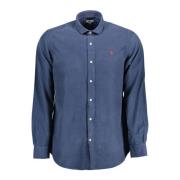 Blauw Katoenen Overhemd voor Mannen U.s. Polo Assn. , Blue , Heren